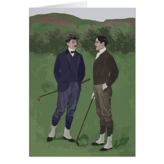 Escena del golf de la apariencia vintage (Frente)