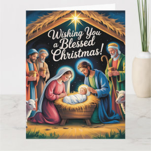 Escena del Nacimiento Tarjeta de Navidad