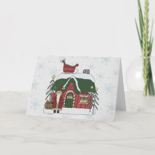 Escena del navidad del taller de Santa