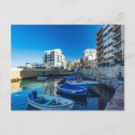 Escena del puerto de Gillieru, tarjeta de vacacion