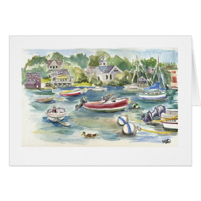 Escena del puerto del agujero de madera (Anverso (Horizontal))