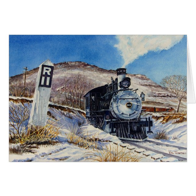 Escena del tren del invierno (Anverso (Horizontal))