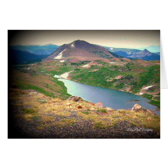 Escena el río Yellowstone hermoso de la tarjeta de (Anverso (Horizontal))