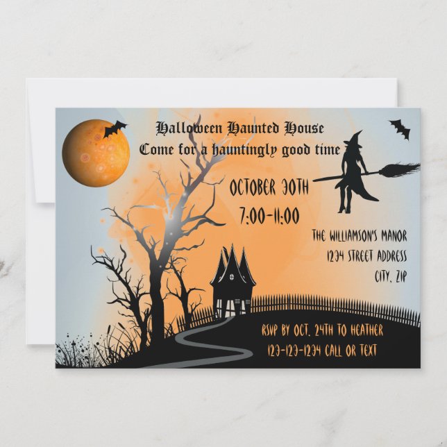Escena Embrujada - Invitación a Casa Embrujada (Anverso)