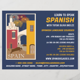 Escena en español, publicidad de curso en español