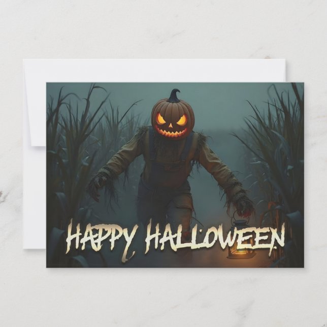 Escena espeluznante de Halloween de cabeza de cala (Anverso)