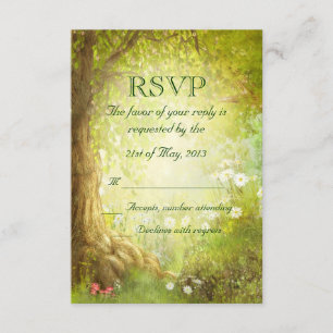Escena forestal encantada RSVP