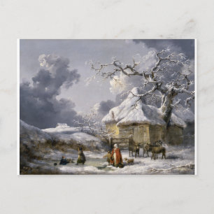 Escena inglesa del navidad del invierno del