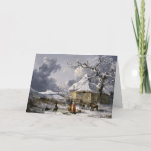 Escena inglesa del navidad del invierno del