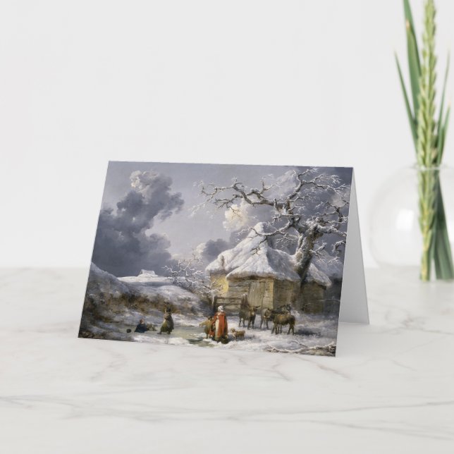 Escena inglesa del navidad del invierno del (Anverso)