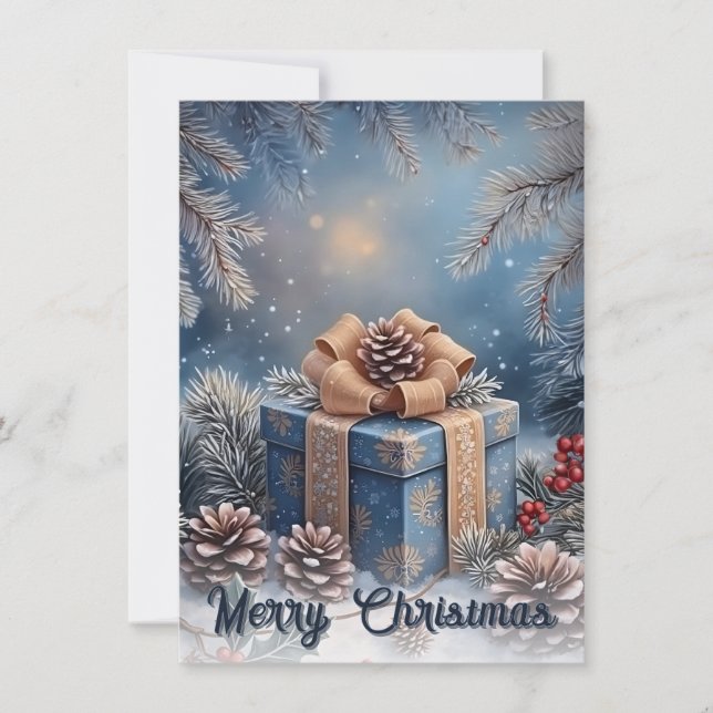 Escena Mágica de Navidad Regalo de Invierno (Anverso)