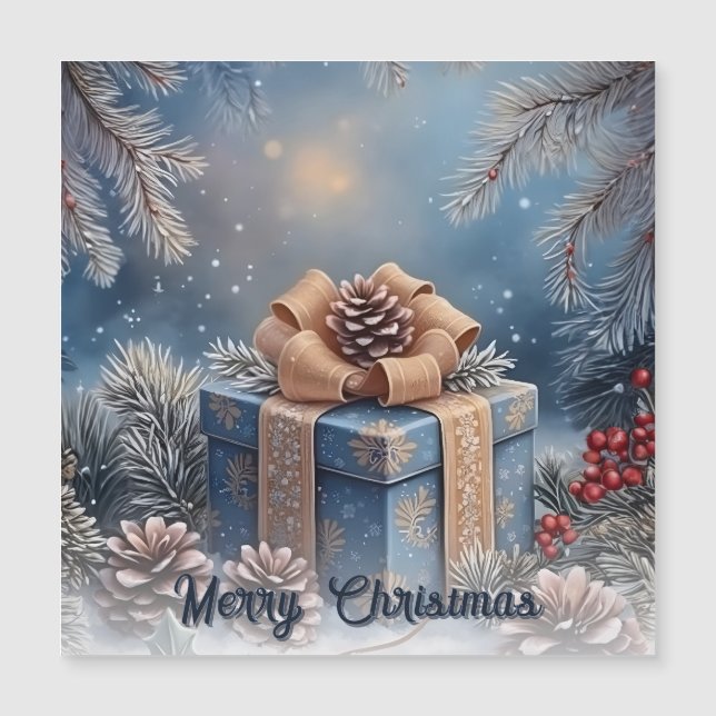Escena Mágica de Navidad Regalo de Invierno (Anverso)