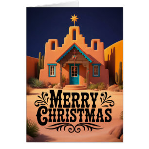 Escena Navideña del Suroeste Noche del Desierto