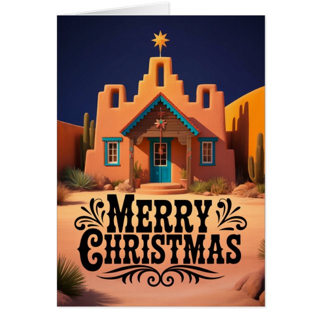 Escena Navideña del Suroeste Noche del Desierto (Frente)