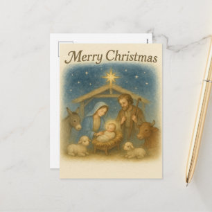 Escena pacífica del Nacimiento Navidad Sagrada Fam