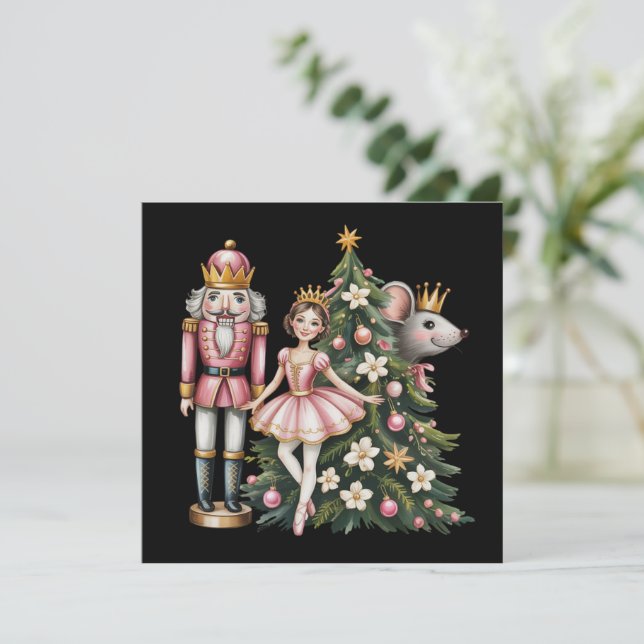 Escena Retro de Cascanueces Navidad Vintage Combin (Anverso de pie)