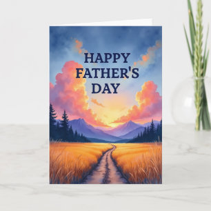Escena Serena del Día del Padre Tarjeta
