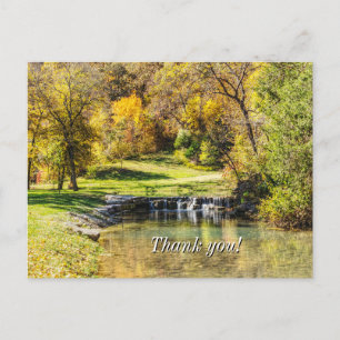 Escena Serena en Dogwood Creek Tarjeta de Agradeci