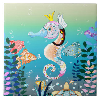 Escena subacuática, tejas