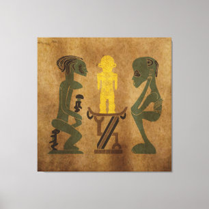 Escena tribal africana abstracta antigua de arte r