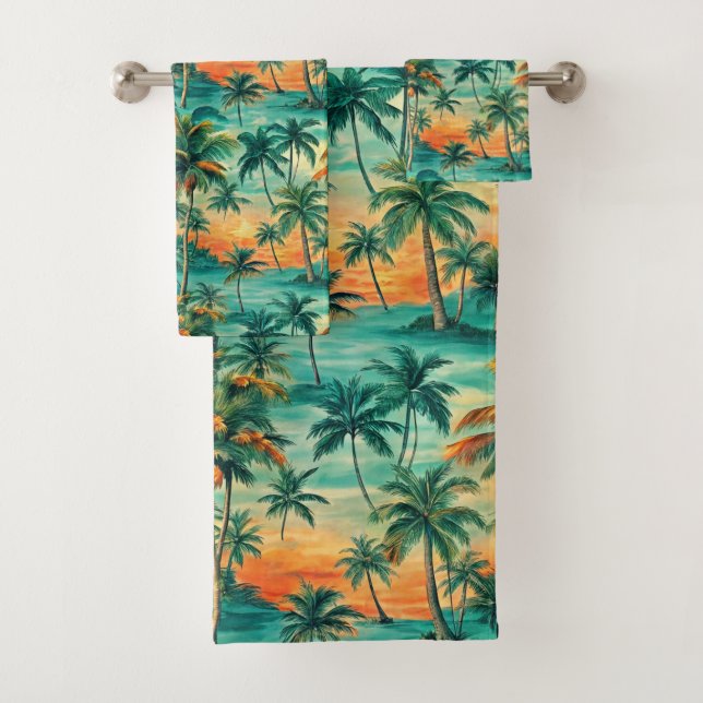 ESCENA TROPICAL DE PUENTE VERDE Y NARANJA (In situ)