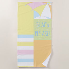 Escenario de playa Toalla de playa "Beach Please"