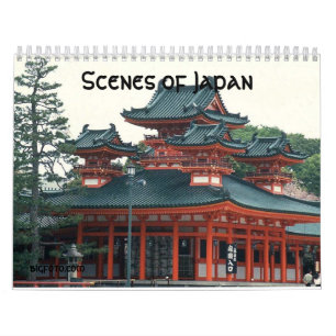 Escenas de Japón calendario de 12 meses