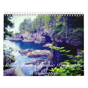 Escenas de la península Olímpica, calendario de 12