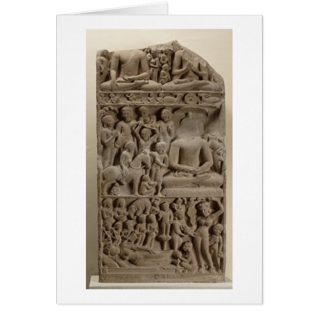 Escenas de la vida de Buda, Sarnath, Uttar Pradesh (Frente)