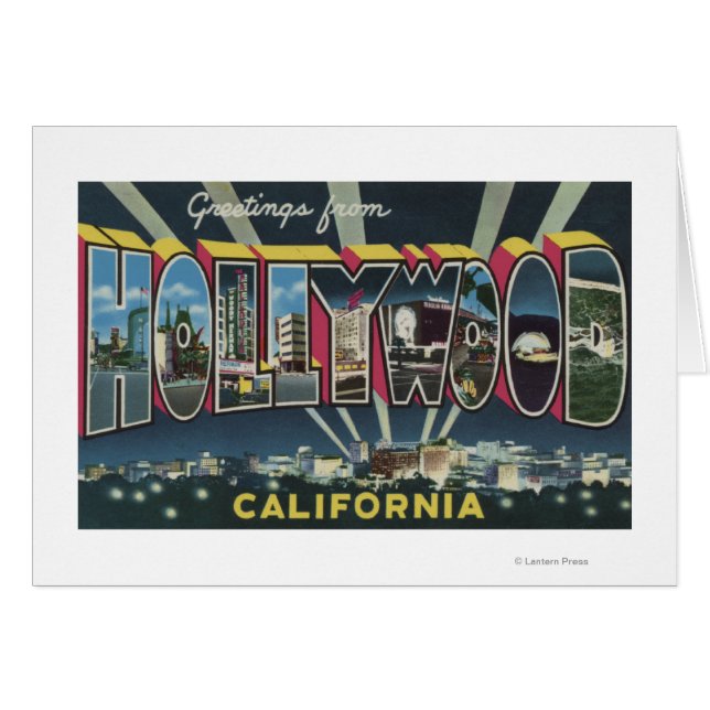 Escenas de letras grandes de Hollywood, California (Anverso (Horizontal))