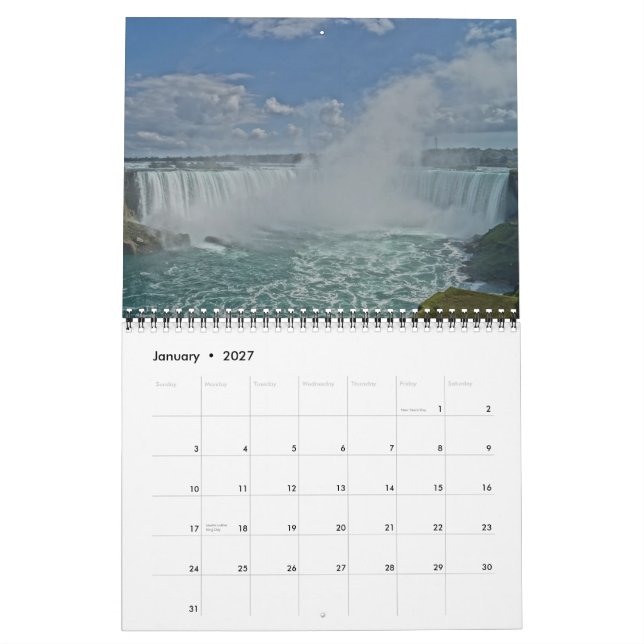 Escenas del calendario de Niagara Falls 2015 (Jan 2027)