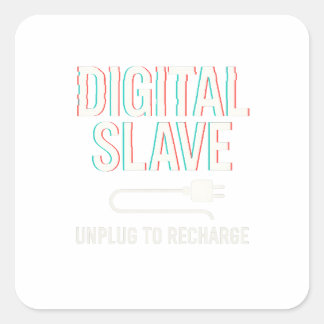 Esclavo digital - Funny Tech Life Glitch Pegatina