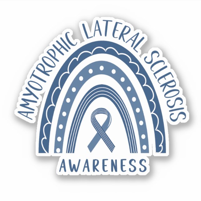 Esclerosis Lateral Amiotrófica ALS Pegatina Arcoir (Anverso)