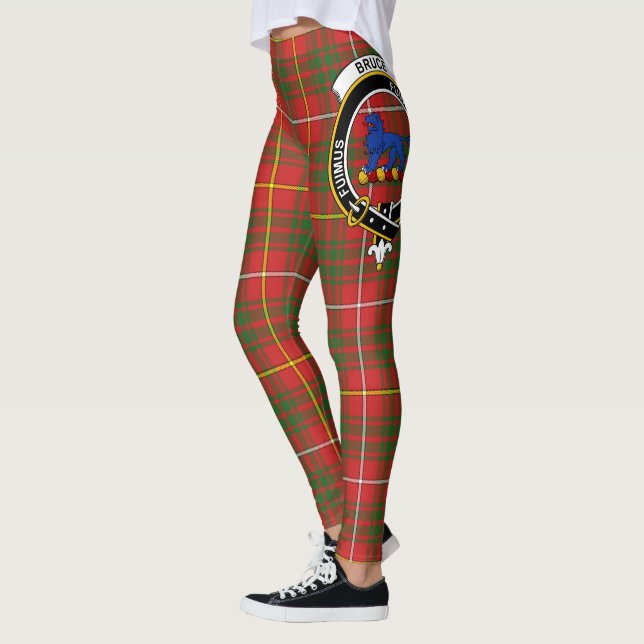 Escocés Bruce Escudo Tartan Women Leggings (Izquierda)