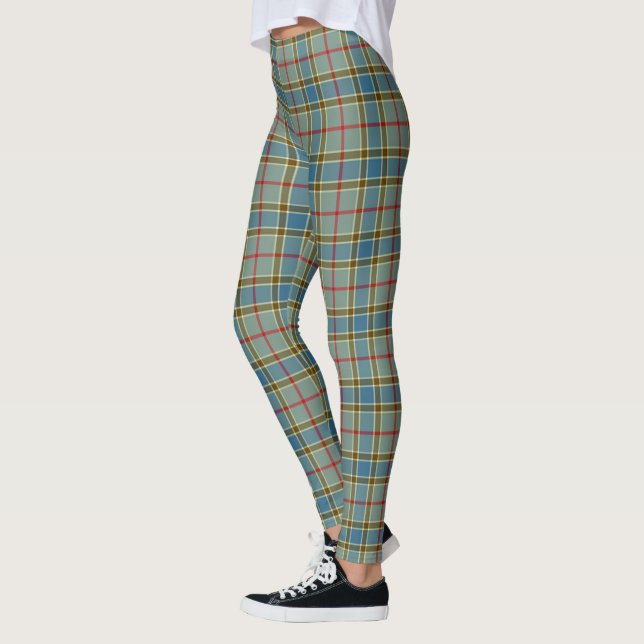 Escocés Clan Balfour Mujeres Tartán Leggings (Izquierda)