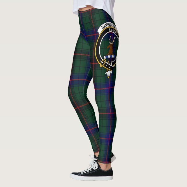 Escocés Clan Davidson Escudo Tartan Women Leggings (Izquierda)