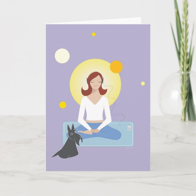 Escocés galón Meditating - tarjeta de felicitación (Anverso)