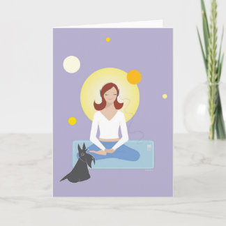 Escocés galón Meditating - tarjeta de felicitación