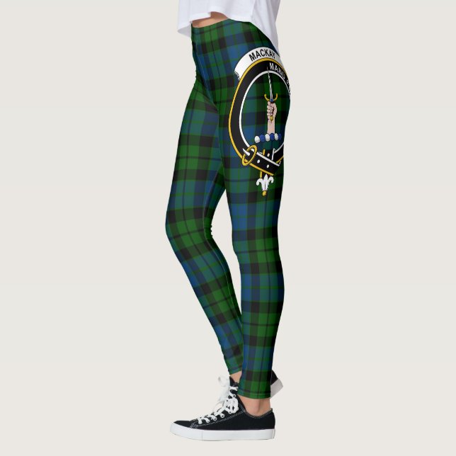 Escocés MacKay Escudo Tartán Mujeres Leggings (Izquierda)