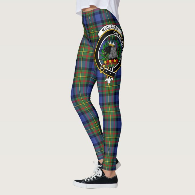 Escocés MacLaren Escudo Tartán Mujeres Leggings (Izquierda)