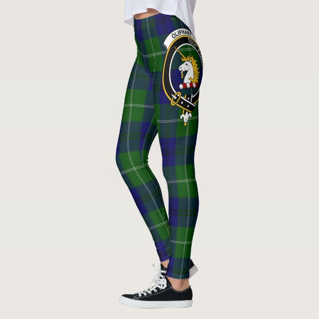 Escocés Oliphant Escudo Tartán Mujeres Leggings (Izquierda)