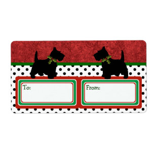 Escocés Terrier de la etiqueta del regalo del