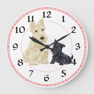 Escocés Terrier y reloj del perrito