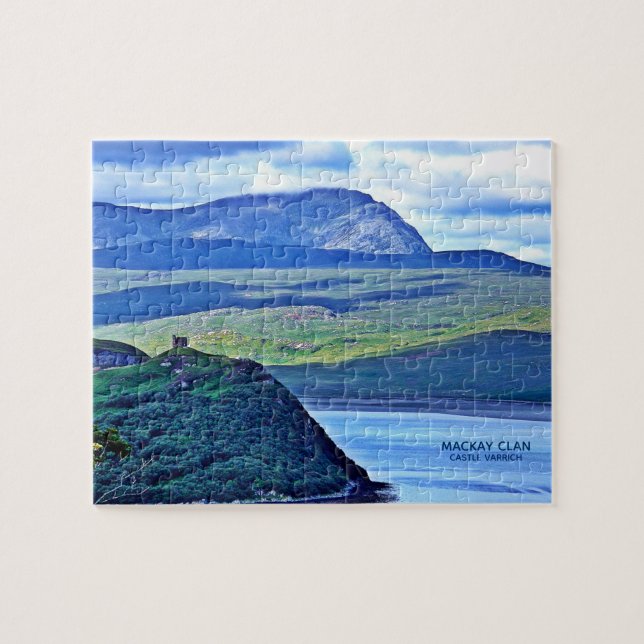 Escocia Castillo Varrich MacKay Clan Jigsaw Puzzle (Horizontal)