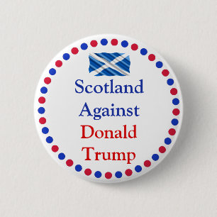 Escocia contra el botón Donald Trump