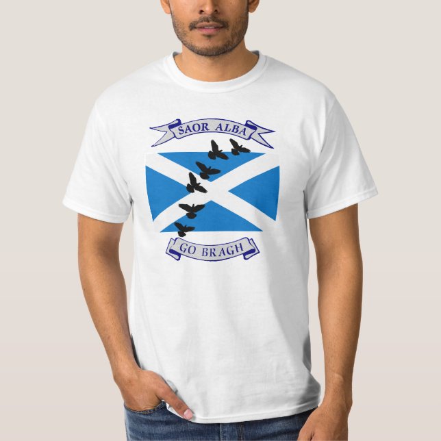Escocia libre Saor Alba va camiseta del pájaro de (Anverso)
