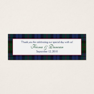 Escocia Plaid Baird Tartan Wedding Favor Etiqueta