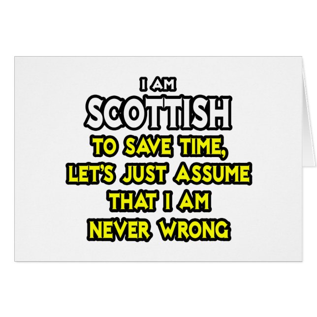 Escocia... Supongamos que nunca estoy equivocado (Anverso (Horizontal))