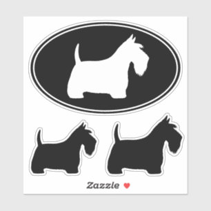 Escocia Terrier Scottie Perros Vinyl Pegatina Set
