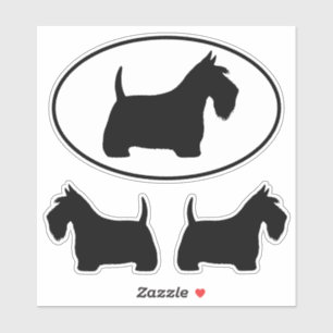 Escocia Terrier Scottie Perros Vinyl Pegatina Set